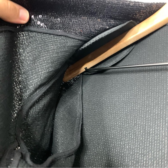 Giorgio’s Armani Sequin Metallic Black Oversize Blazer Jacket Size 44 - Picture 11 of 15